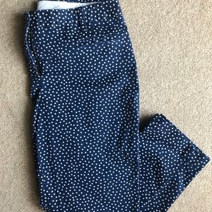 Polka dot ankle pants